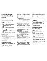 Preview for 1 page of Lexmark 20D0000 - X 340 MFP B/W Laser Troubleshooting Manual