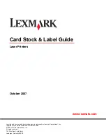 Lexmark 22L0176 - C 770dn Color Laser Printer Manual предпросмотр