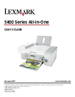 Preview for 1 page of Lexmark 22N0057 - X 5450 Color Inkjet User Manual