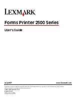 Lexmark 2500 Series User Manual preview