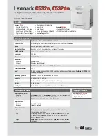 Preview for 2 page of Lexmark 34B0150 Specifications