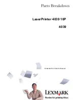 Preview for 1 page of Lexmark 4039 - B/W Laser Printer Parts List