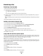 Preview for 25 page of Lexmark 5495 - X Color Inkjet Fax Manual