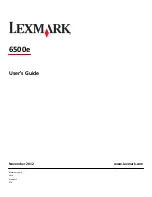 Preview for 1 page of Lexmark 6500E User Manual