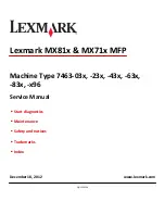 Preview for 1 page of Lexmark 7463-032 Service Manual