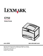 Предварительный просмотр 1 страницы Lexmark 752e - X MFP Color Laser Setup Manual