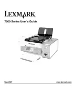 Preview for 1 page of Lexmark 7550 Series User Manual