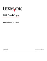 Lexmark ADF Card Copy Administrator'S Manual предпросмотр