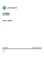 Preview for 1 page of Lexmark C2132 User Manual