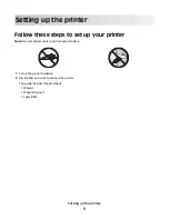 Preview for 5 page of Lexmark C544DTN - Color Laser Printer 25/25 Ppm Duplex Networkfront Pic Wireless Setup Manual