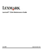 Preview for 1 page of Lexmark C546 Maintenance Manual