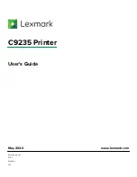 Lexmark C9235 User Manual предпросмотр