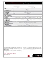 Preview for 8 page of Lexmark C925de Specifications