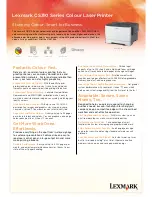 Preview for 1 page of Lexmark CS310dn Specifications