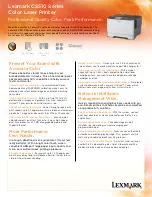 Lexmark CS510 Series Brochure & Specs preview