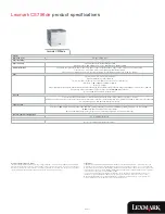 Предварительный просмотр 8 страницы Lexmark CS796de User Manual