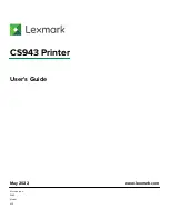 Preview for 1 page of Lexmark CS943 User Manual