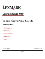 Preview for 1 page of Lexmark CX310dn Service Manual