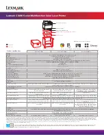 Preview for 2 page of Lexmark CX410de Specifications