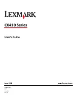 Lexmark CX410de User Manual preview