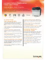 Lexmark CX410E Specifications preview