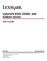 Lexmark E260 Series User Manual preview