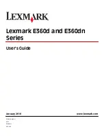 Предварительный просмотр 1 страницы Lexmark E360D 420 User Manual