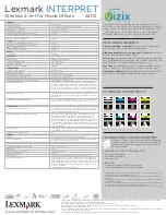 Preview for 2 page of Lexmark Interpret S405 Specifications