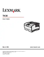 Предварительный просмотр 1 страницы Lexmark Laser Printer User Manual