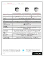 Preview for 8 page of Lexmark M5155 Product Specifications