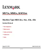 Preview for 1 page of Lexmark M5170 Service Manual