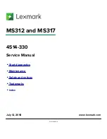 Lexmark MS312 Service Manual preview