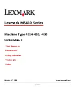 Lexmark MS410 series Service Manual preview