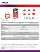 Preview for 2 page of Lexmark MS810de Product Speci?Cations