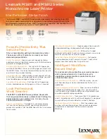 Lexmark MS811 Series Datasheet preview