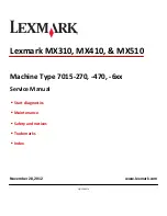 Lexmark MX310 Series Service Manual preview