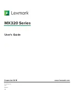 Preview for 1 page of Lexmark MX320 Series User Manual