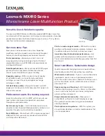 Lexmark MX410de Quick Manual preview