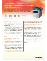 Lexmark MX510de Series Specifications preview