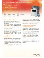 Preview for 1 page of Lexmark MX611de Specifications