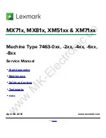 Preview for 1 page of Lexmark MX71X Service Manual