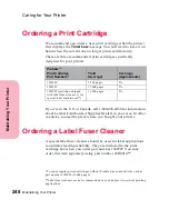 Preview for 264 page of Lexmark Optra S 1250 User Manual