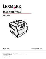 Lexmark Optra T642n User Manual preview