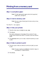 Preview for 11 page of Lexmark P315 - DPI Photo Printer User Manual