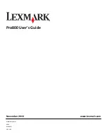 Preview for 1 page of Lexmark Prestige Pro802 User Manual