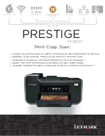 Lexmark Prestige Pro805 Specifications preview