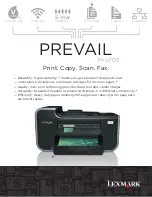 Preview for 1 page of Lexmark Prevail Pro705 Specifications