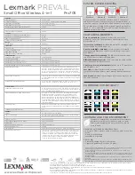 Preview for 2 page of Lexmark Prevail Pro705 Specifications