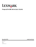 Preview for 1 page of Lexmark Pro200 Series User Manual