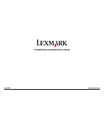 Preview for 1 page of Lexmark Pro4000 Series Quick Reference Manual